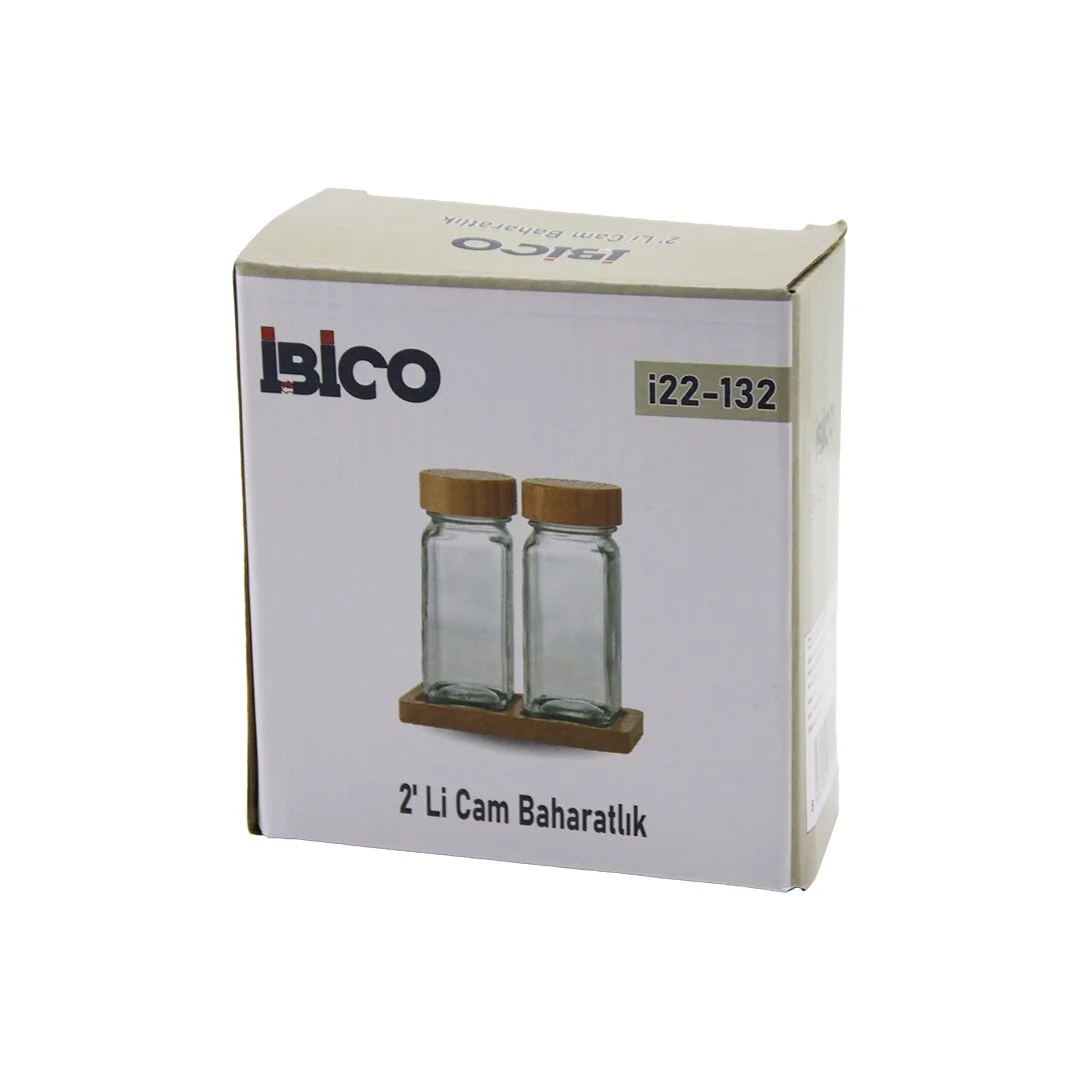 2pcs Bambu Kapaklı Cam Tuzluk - Biberlik - Baharatlık 120ml Bx40 Fiyatı, Yorumları ve Özellikleri
