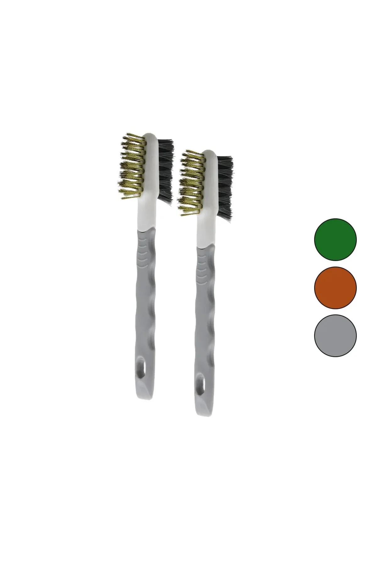 2PCS Çift Taraflı Tel Başlı Tel Fırça Sert - Daha Sert Tel Çıkarılabilir Saplı 2PCS Çift Taraflı Tel Başlı Tel Fırça Sert - Daha Sert Tel Çıkarılabilir Saplı
