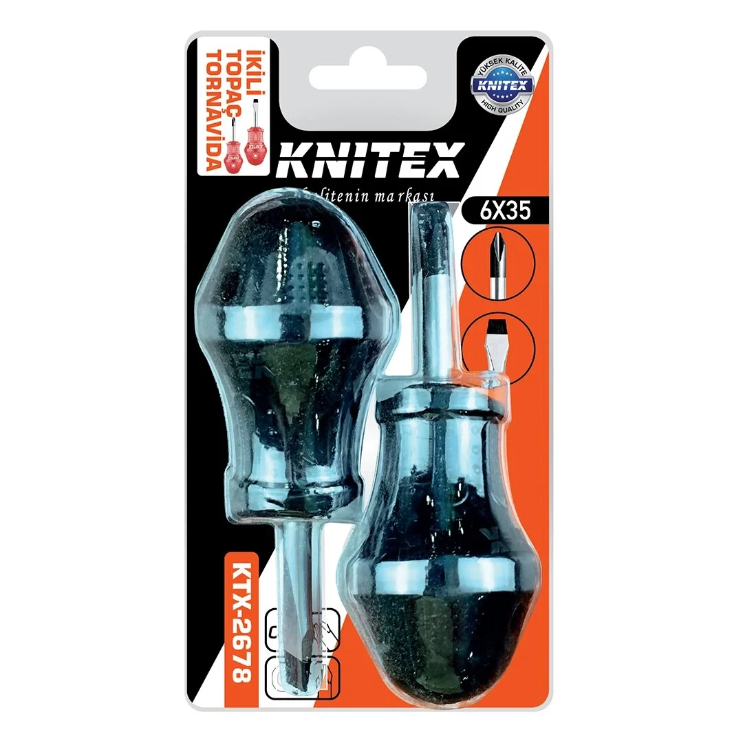 2pcs - Yıldız-düz Topaç Tornavida Seti 6x35