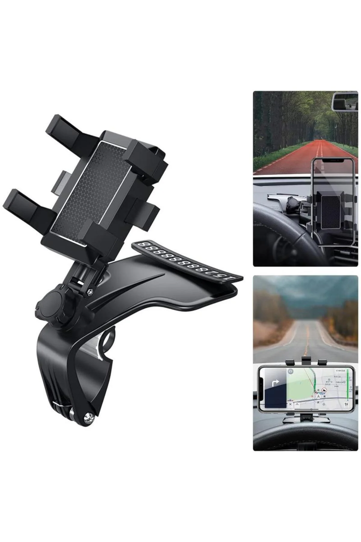 2'si 1 Arada Araç Telefon Tutucu - Numaratörlü - Gösterge Üzerine Takılabilir 2'si 1 Arada Araç Telefon Tutucu - Numaratörlü - Gösterge Üzerine Takılabilir