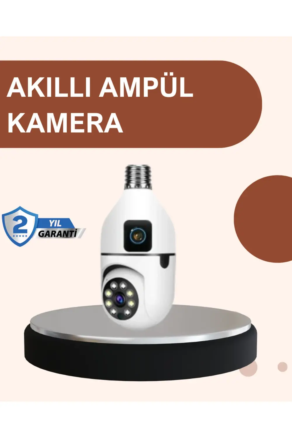 2’si 1 Arada Güvenlik Kamerası ve Sel Işığı – Kablosuz Akıllı Kam