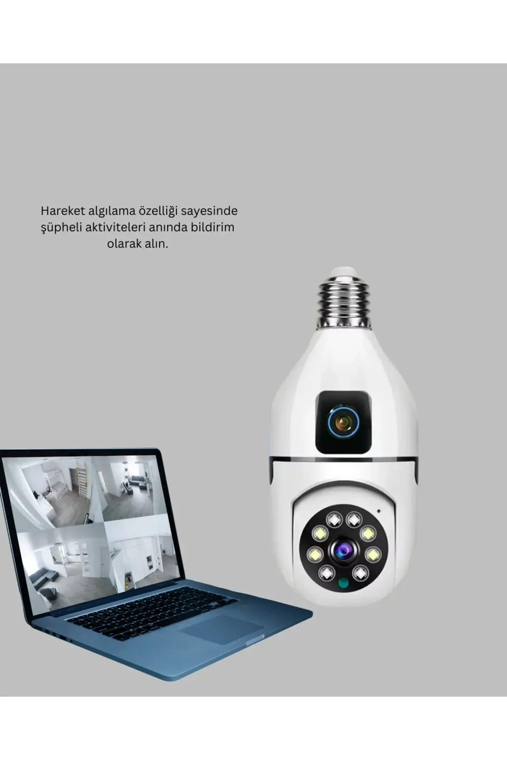 2’si 1 Arada Güvenlik Kamerası ve Sel Işığı – Kablosuz Akıllı Kam