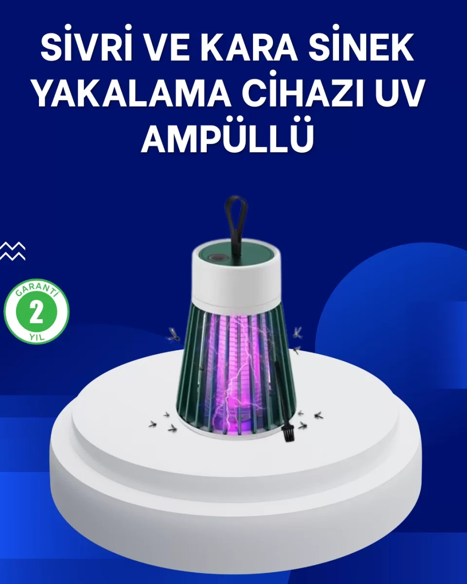 2’si 1 Arada LED Işıklı Elektrikli Böcek Öldürücü - Lisinya