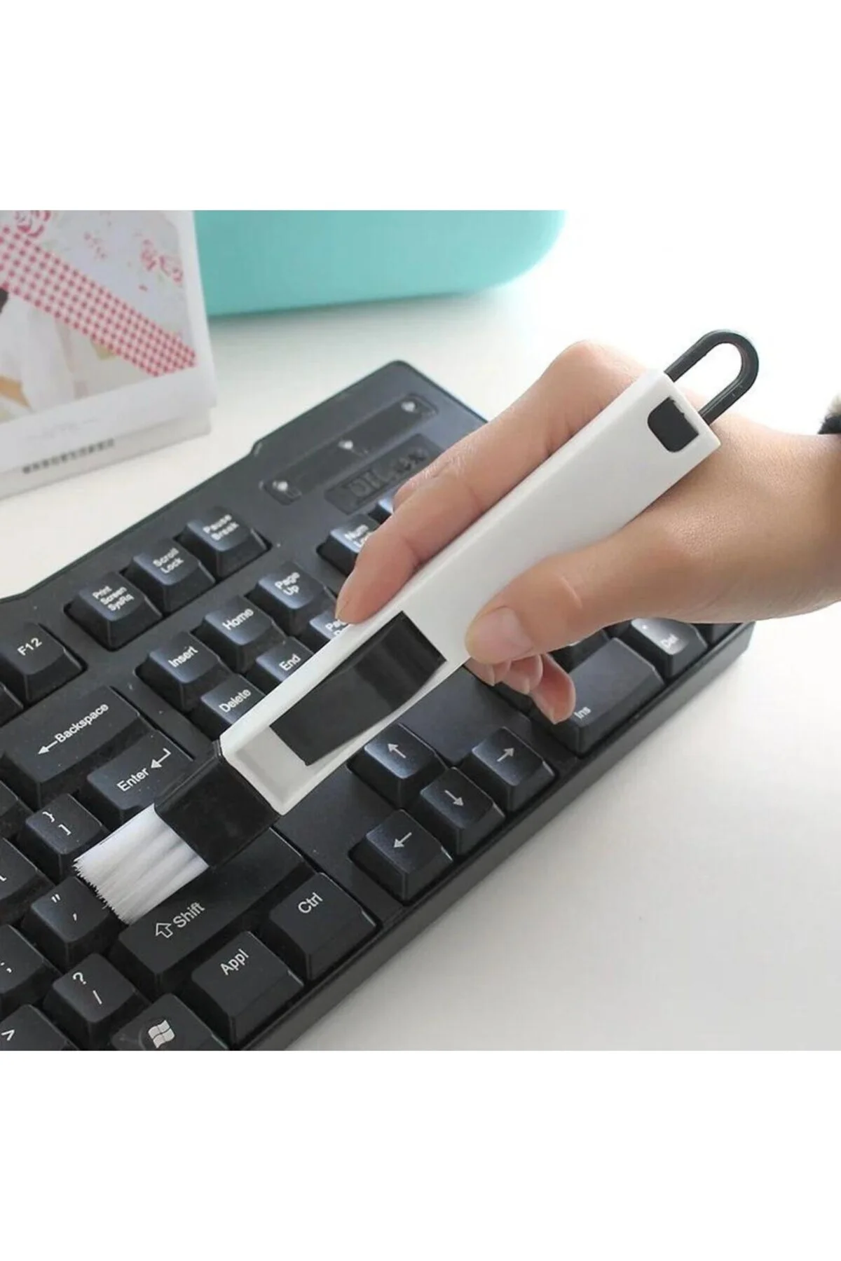 2’si 1 Arada Pencere Rayı Temizleme Fırçası Klavye Temizleme Apar