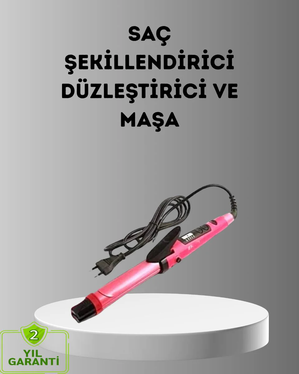 2'si 1 Arada Saç Düzleştirici ve Maşa – 5 Isı Seviyesi Seramik Kaplama Döner Kablolu Ergonomik Tasarım Fiyatı, Yorumları ve Özellikleri