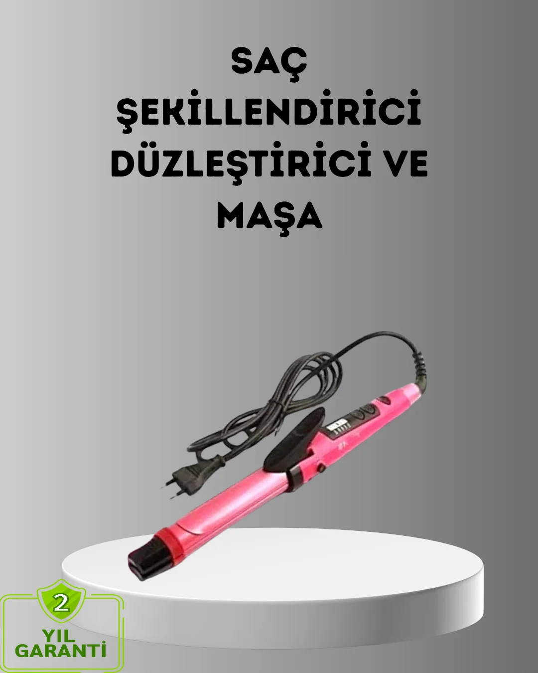 2’si 1 Arada Saç Düzleştirici ve Maşa – 5 Isı Seviyesi, Seramik K