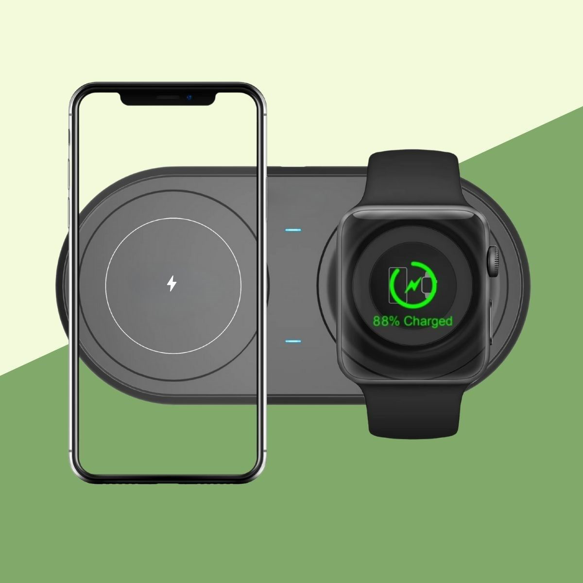 2si 1arada Kablosuz Saat,Kulaklık ve Telefon Hızlı Şarj Etme Apar