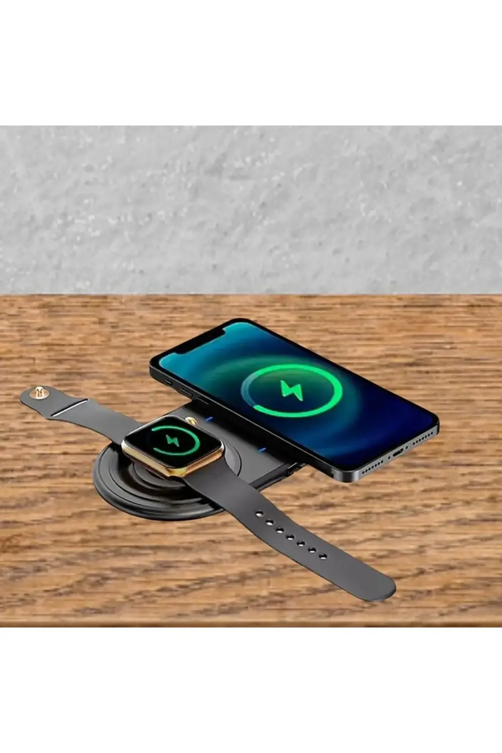 2Si 1Arada Saat,Kulaklık Ve Telefon Hızlı Şarj Etme Aparatı