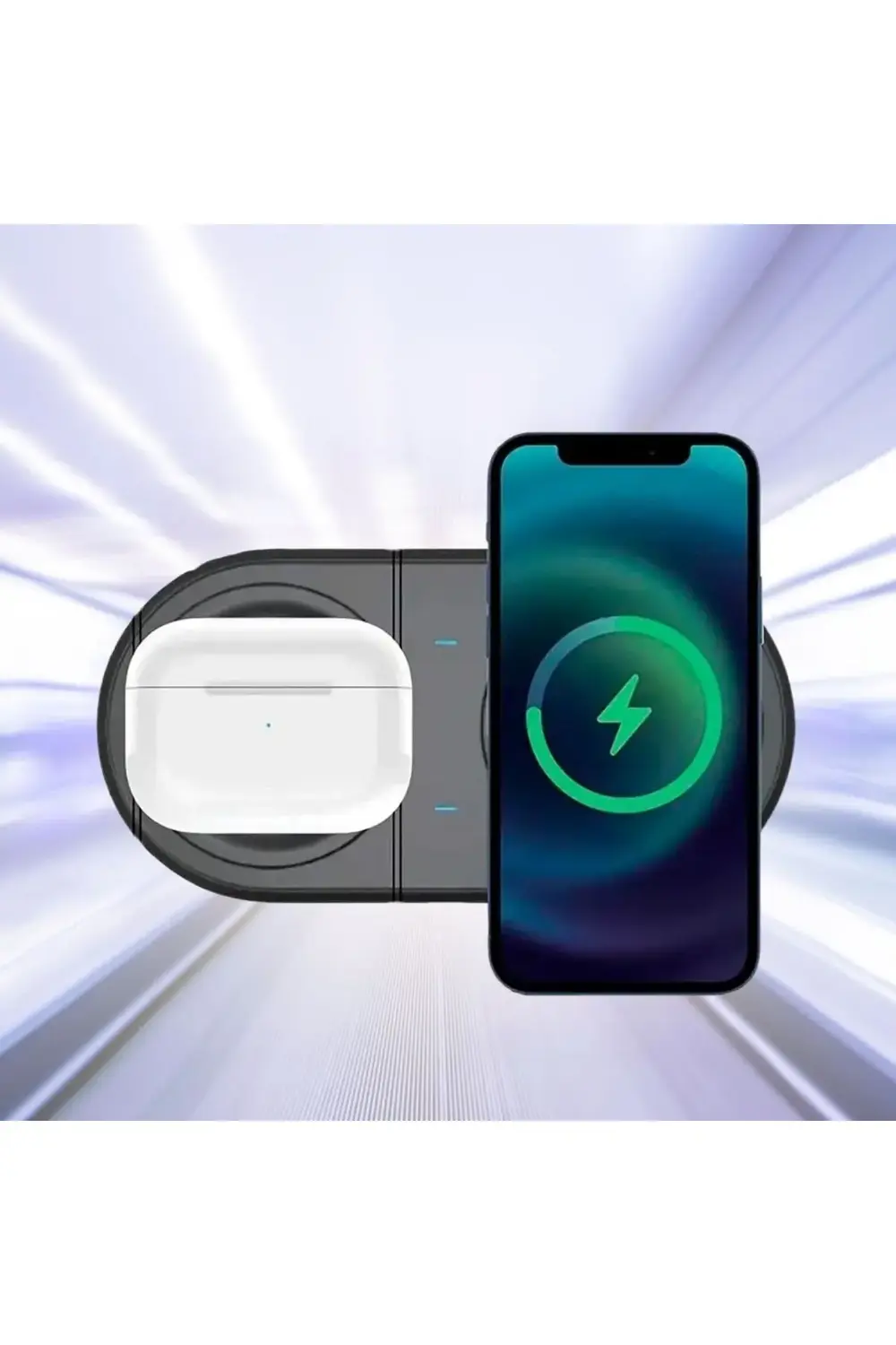 2Si 1Arada Saat,Kulaklık Ve Telefon Hızlı Şarj Etme Aparatı