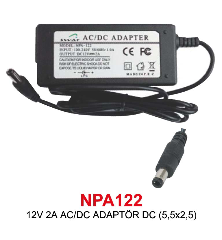 Herz 2V 2A Ac/Dc Adaptör Dc (5,5X2,5)