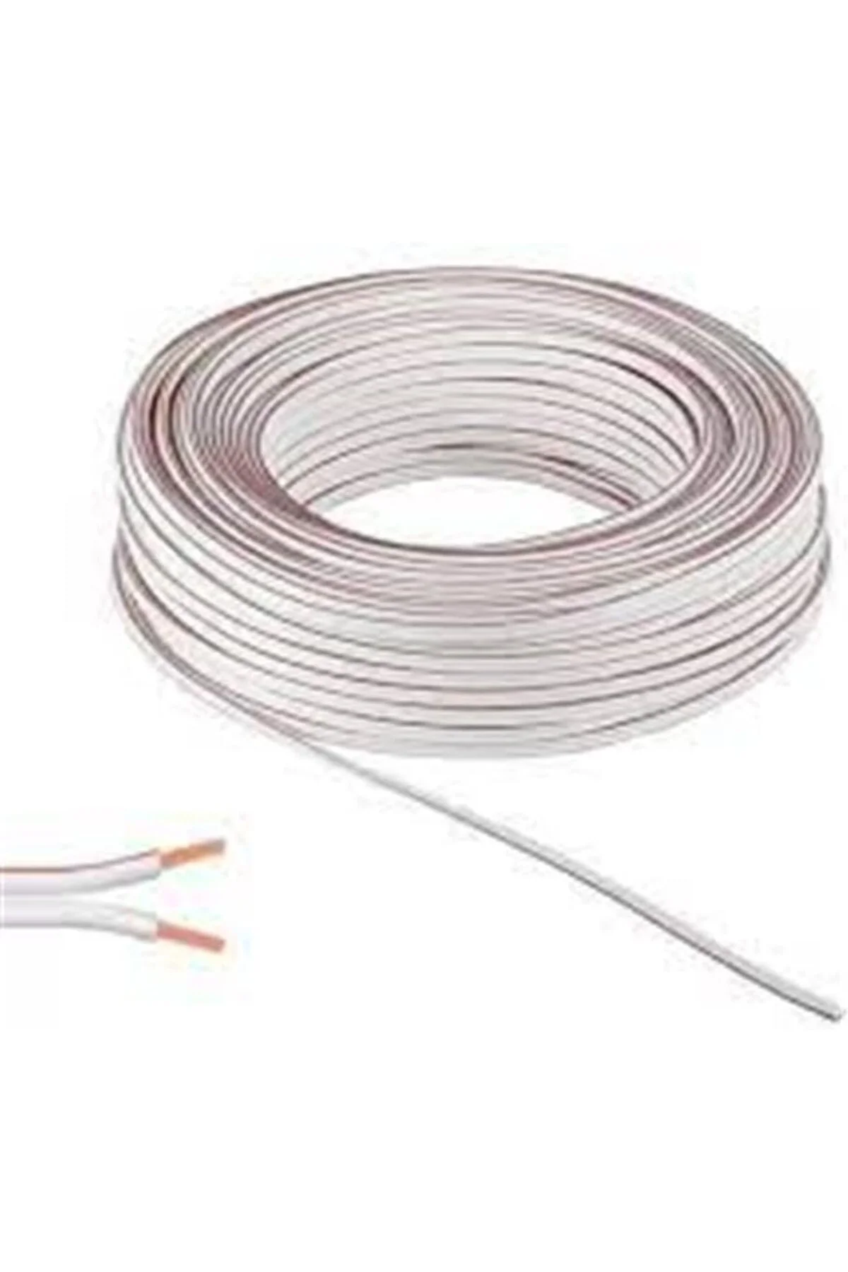 2x0.75mm Hoparlör Kablosu 500Metre Şeffaf