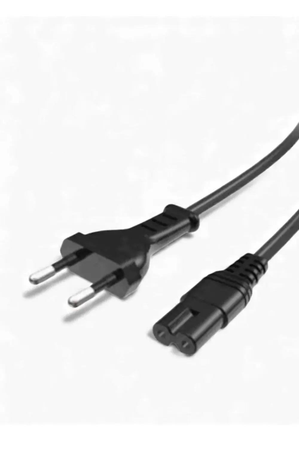 2x0.75mm Siyah Kordon 1.5m – Teyp Cereyan ve Güç Kablosu