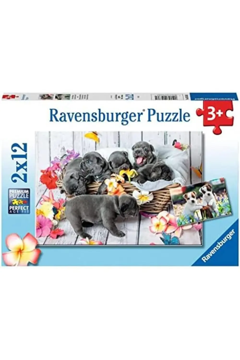, 2x12p Puzzle Yavru Köpekler, Çocuk Puzzle 1178227