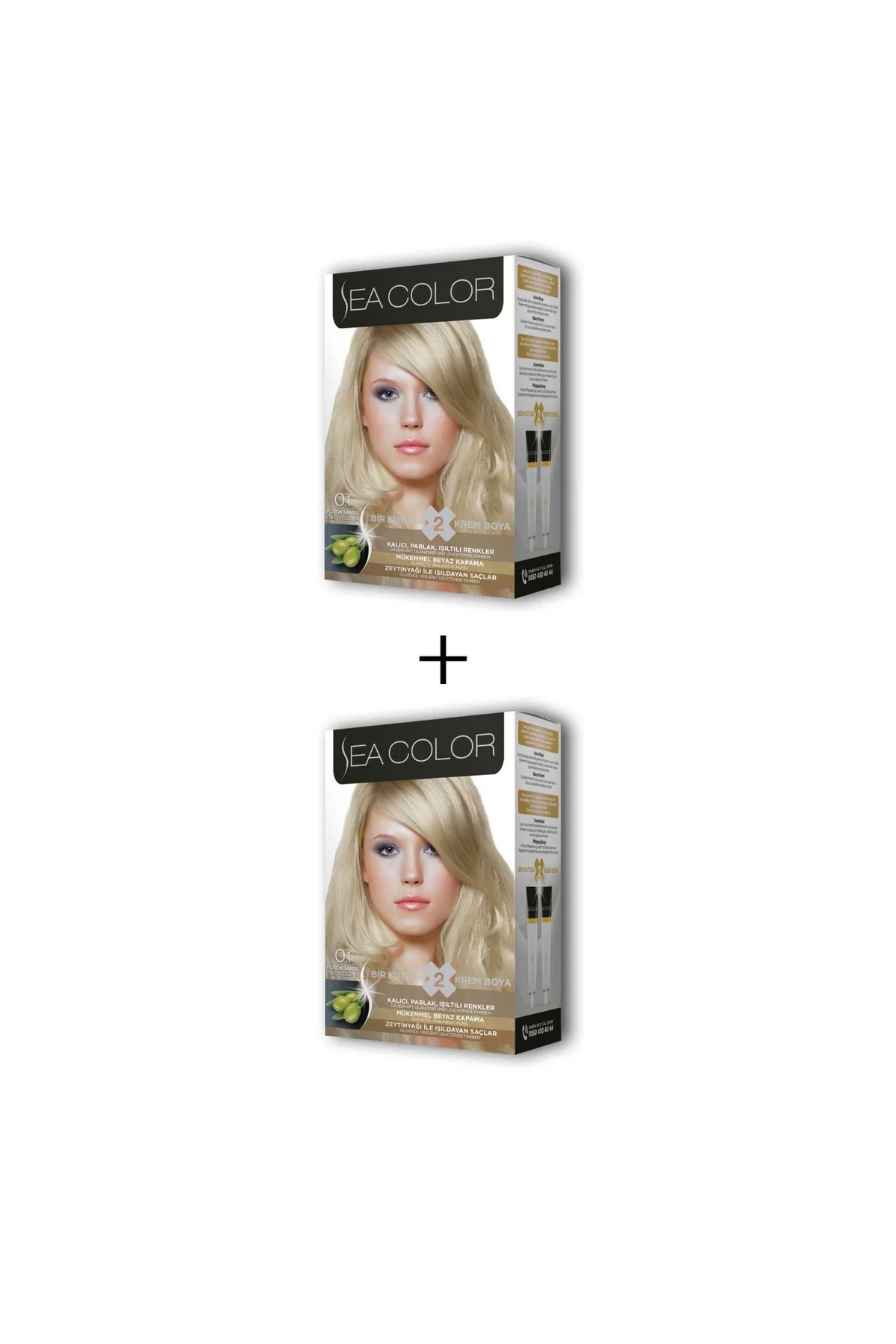 2X2 Tüp Krem Saç Boyası Seti Platin Sarısı No:0.1