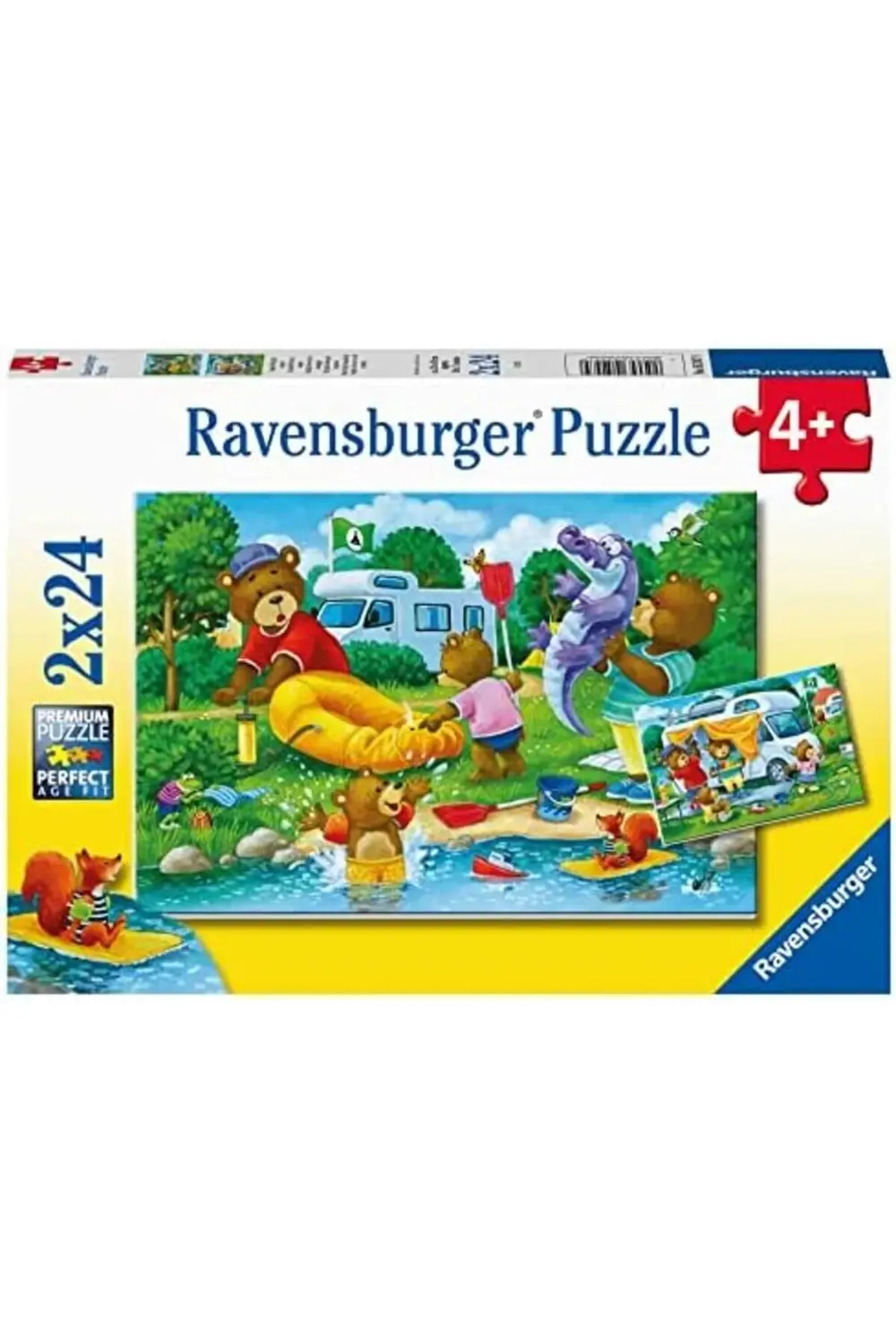 2x24 Parçalı Puzzle Ayı Ailesi Kampta 1185222