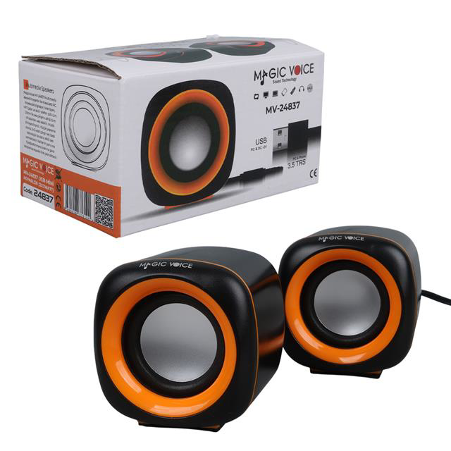 2x3 Watt Aux Multimedia Mini USB Speaker - Hoparlör (4741)