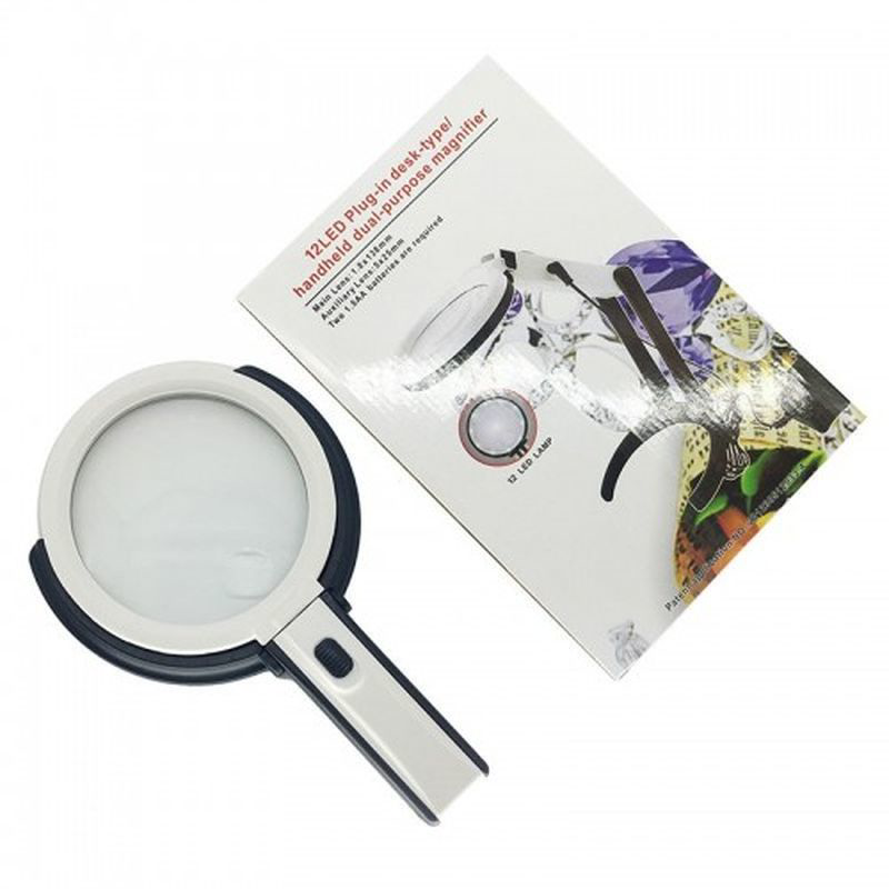 2X5X120Mm 10 Ledli Masaüstü Büyüteç 2X5X120Mm 10 Ledli Masaüstü Büyüteç