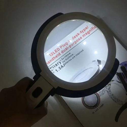 2x5x120mm 10 LED'li Masaüstü Büyüteç – Göz Yormayan Yumuşak Aydınlatma Fiyatı, Yorumları ve Özellikleri