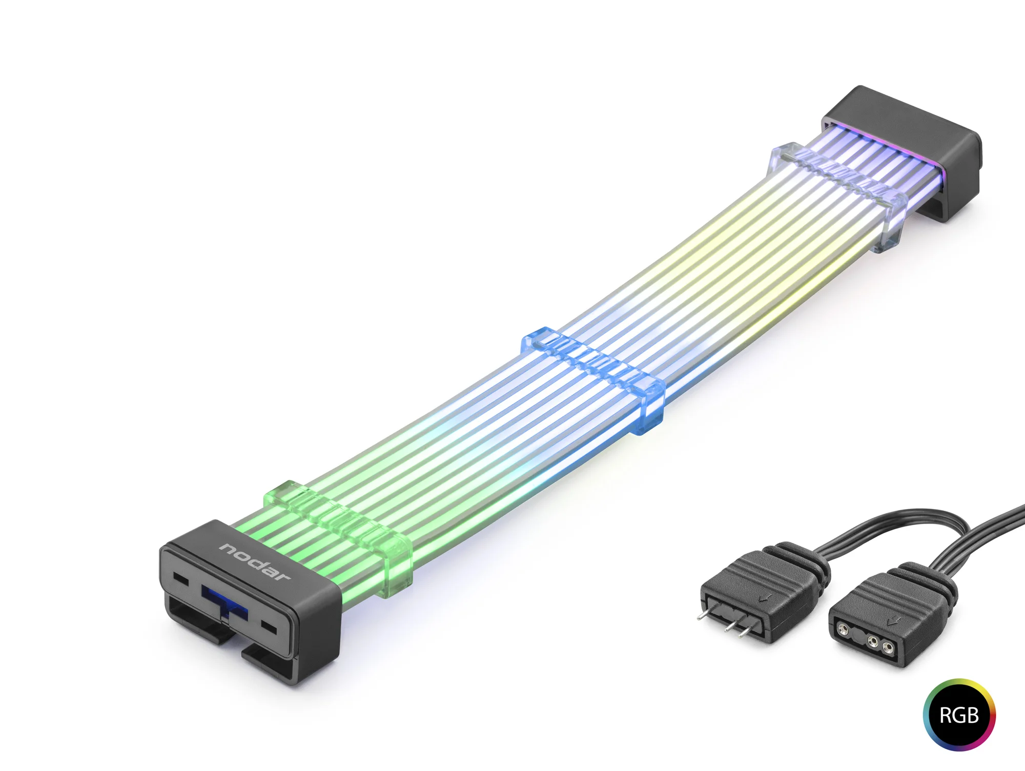 2X8 Pin Argb Pcie Gpu Güç Uzatma Kablosu Bükülebilir 2 Mm 108 Led Siyah ND2813B
