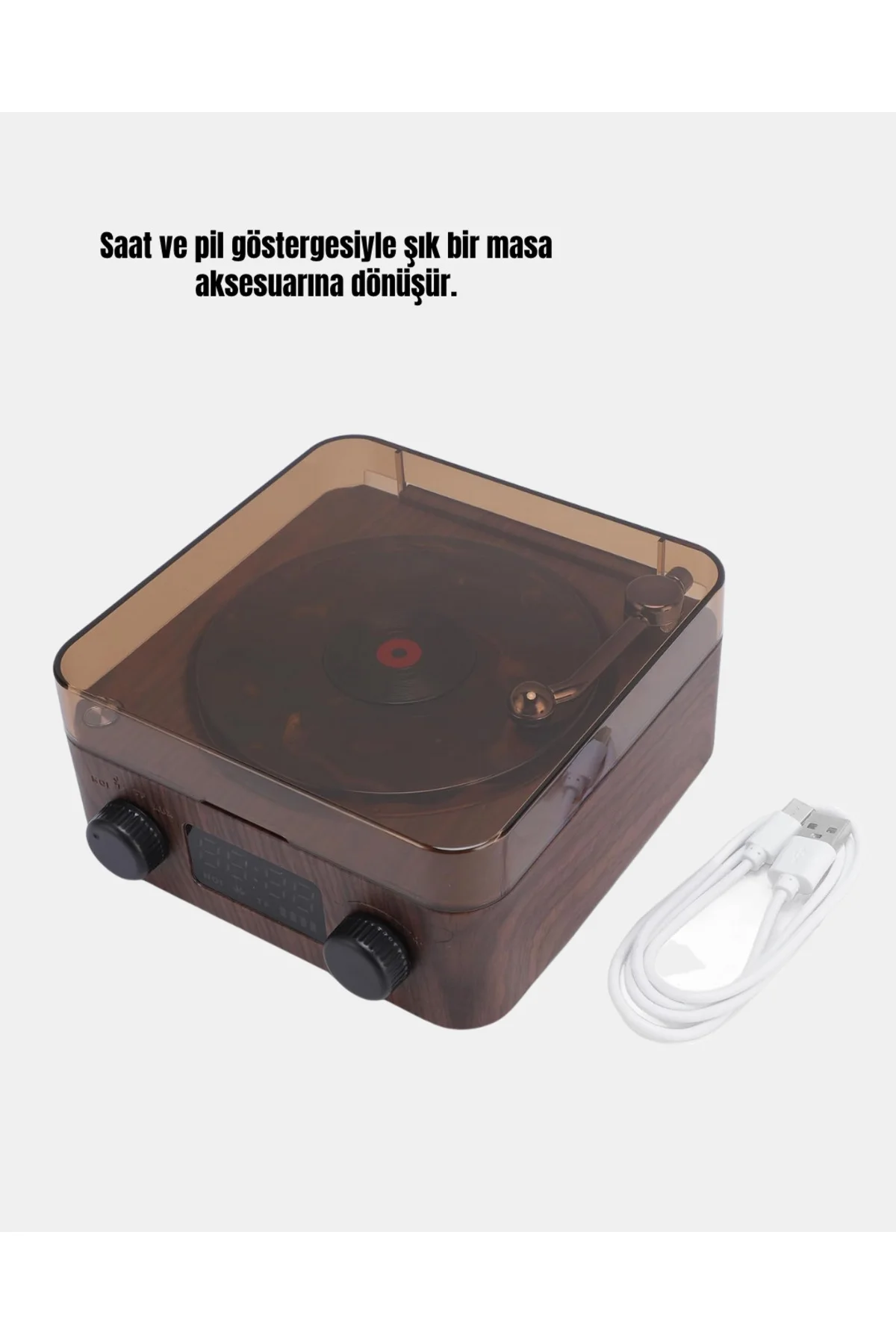 3-1 Arada Gece Lambalı Bluetooth Hoparlör – Saat Ekranlı Stereo Ses