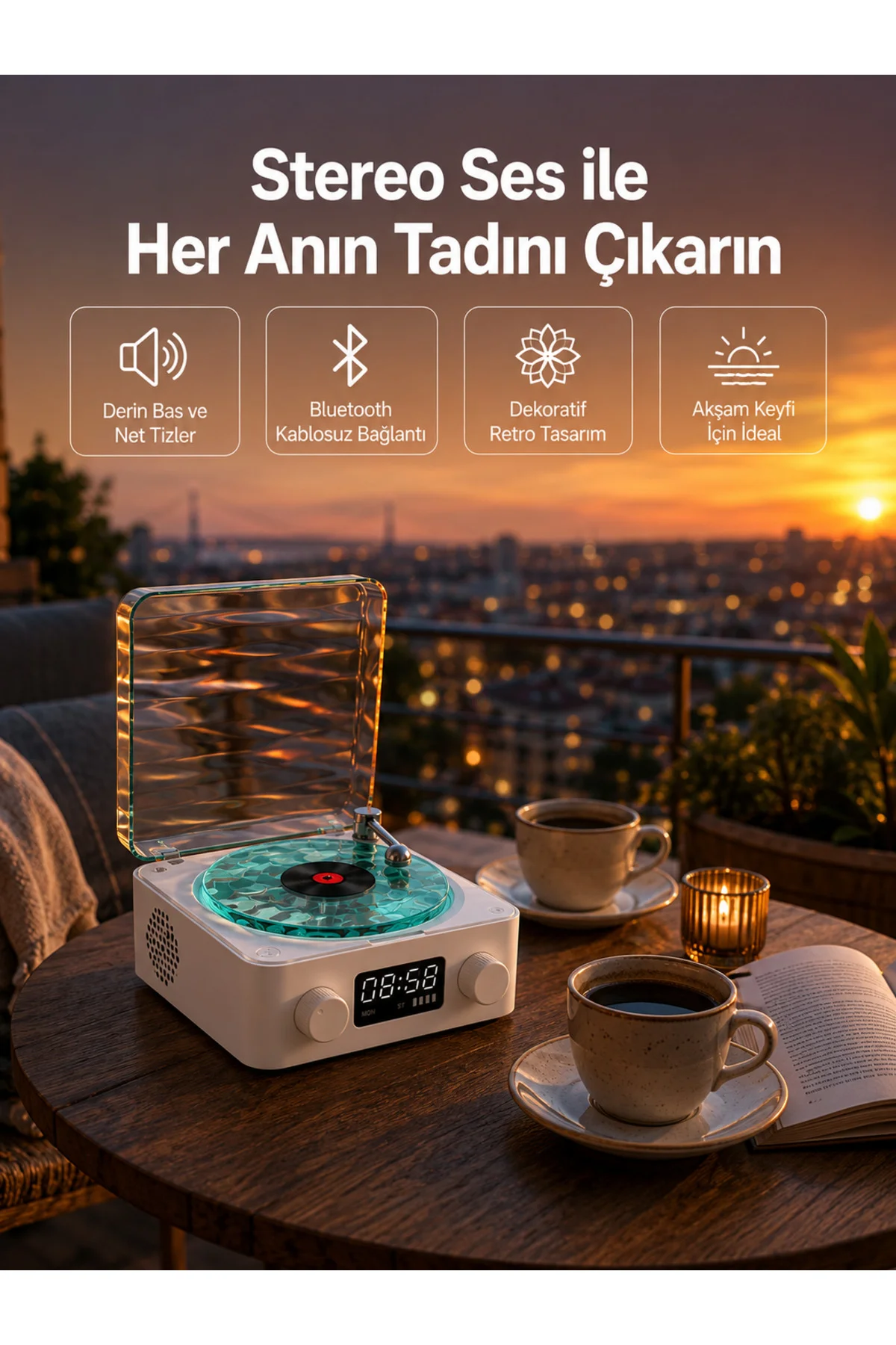 3-1 Kablosuz Bluetooth Hoparlör – Gece Lambalı, Saatli, Retro Tasarım 3-1 Kablosuz Bluetooth Hoparlör – Gece Lambalı, Saatli, Retro Tasarım