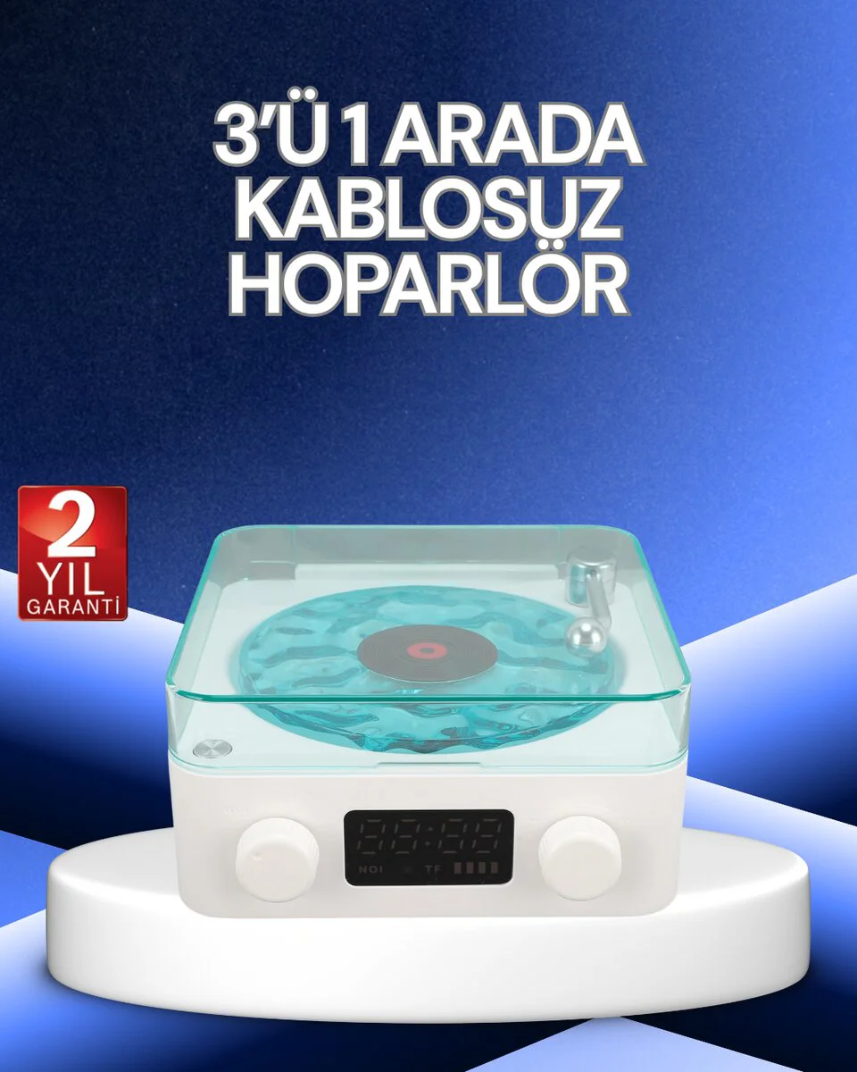 3-1 Kablosuz Bluetooth Hoparlör – Gece Lambası, Saatli ve Retro Tasarımlı Çok Fonksiyonlu Dekoratif Cihaz Fiyatı, Yorumları ve Özellikleri