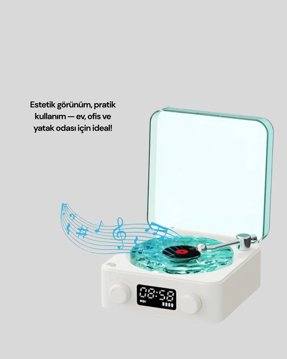 3-1 Kablosuz Bluetooth Hoparlör – Gece Lambası, Saatli ve Retro Tasarımlı Çok Fonksiyonlu Dekoratif Cihaz Fiyatı, Yorumları ve Özellikleri