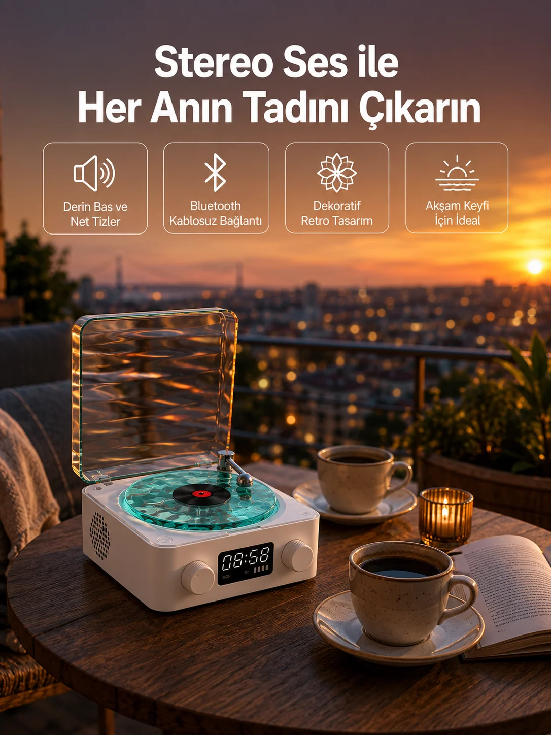 3-1 Kablosuz Bluetooth Hoparlör – Gece Lambalı, Saatli, Retro Tasarım 3-1 Kablosuz Bluetooth Hoparlör – Gece Lambalı, Saatli, Retro Tasarım