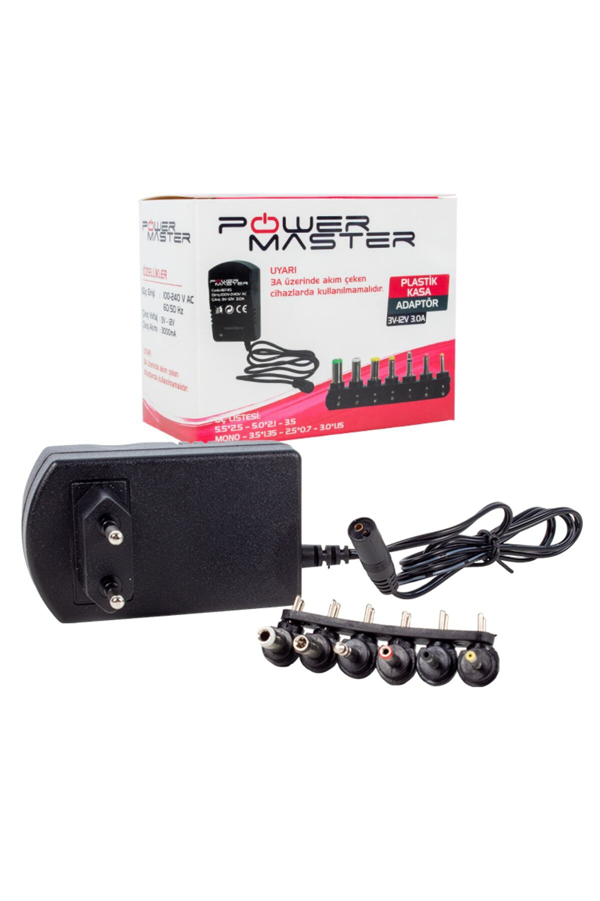 3-12 Volt Arası Ayarlanır 3000 Mah Çok Uçlu Kademeli Plastik Kasa