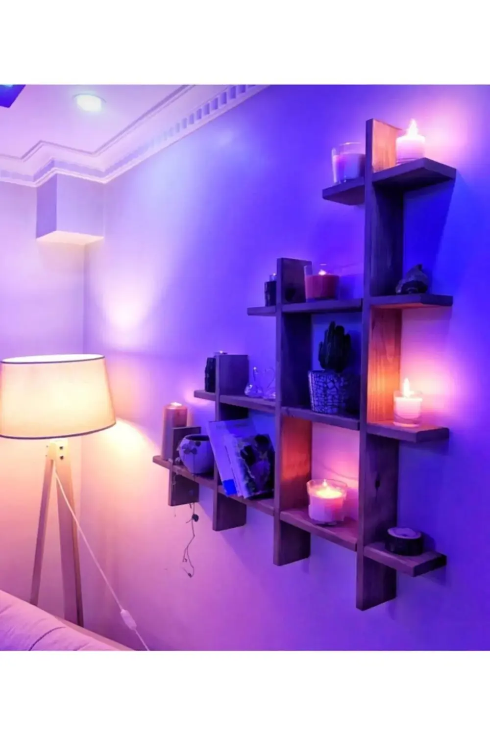 3-2-1 Dekoratif Ahşap Raf