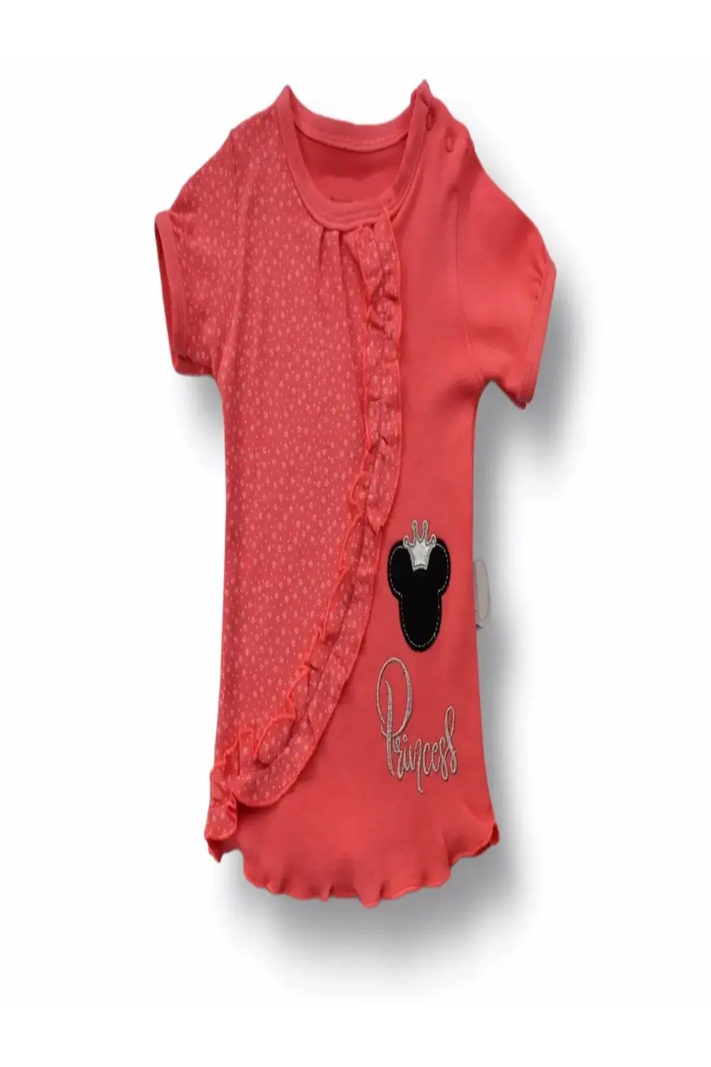 3-6 6-9 9-12 12-18 Ay Princess Taçlı Mickey Nakışlı Şort Tişört 3