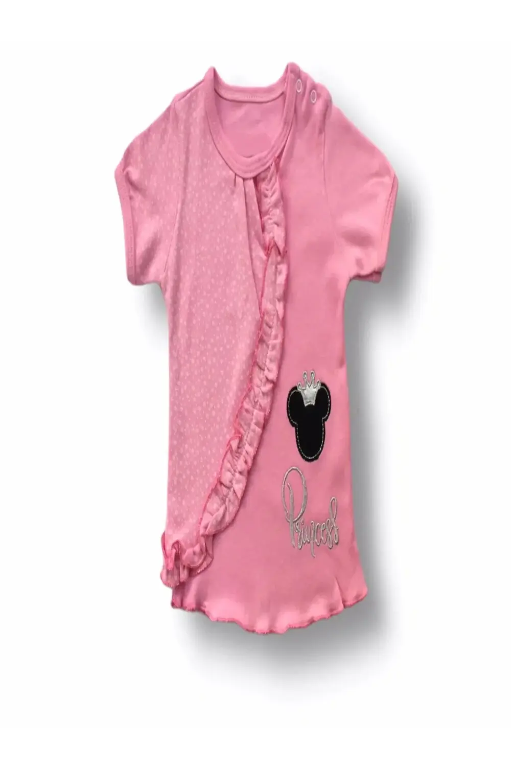 3-6 6-9 9-12 12-18 Ay Princess Taçlı Mickey Nakışlı Şort Tişört 3