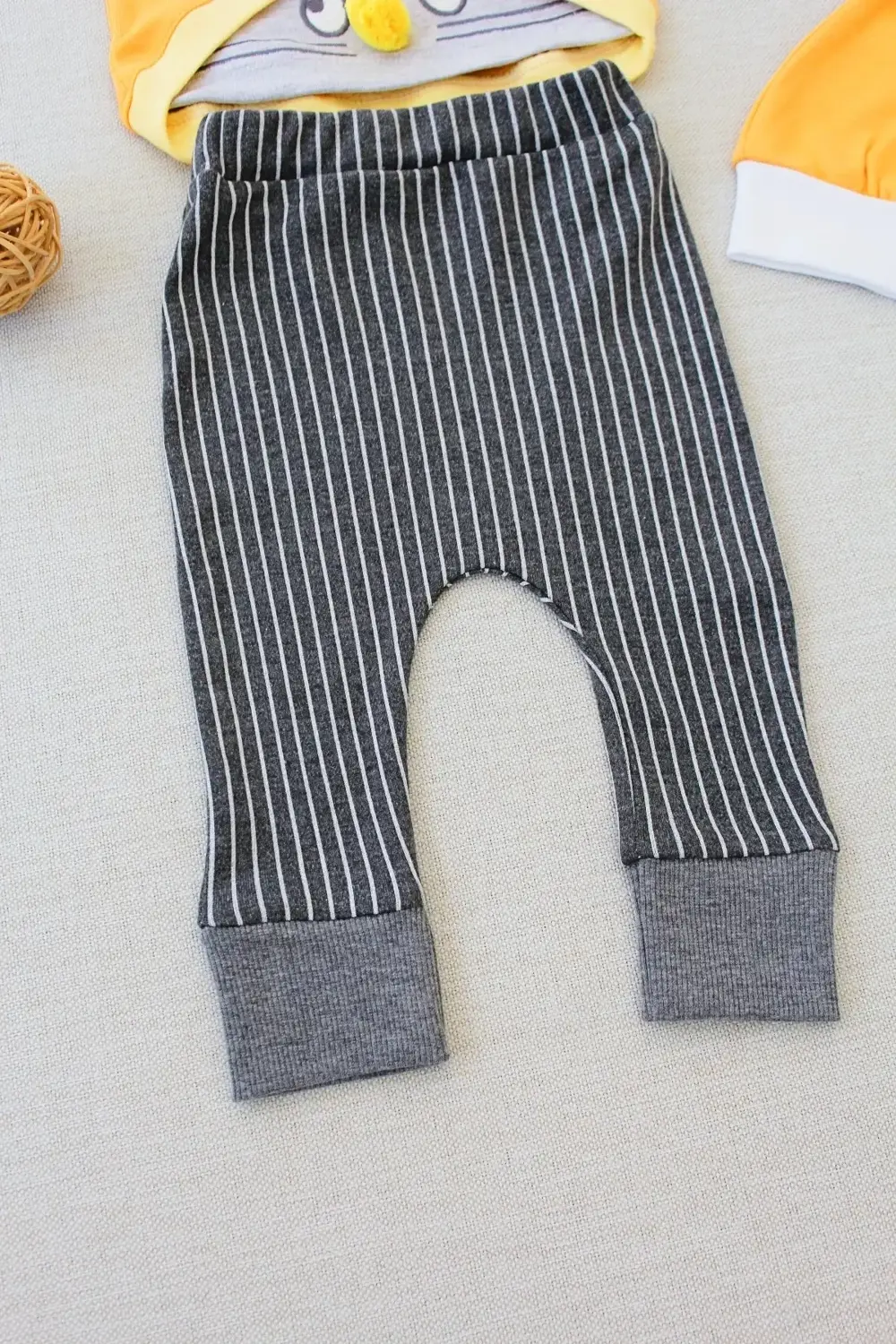 3-6 6-9 9-12 Ay Şımarık Tavşan Nakışlı Şapkalı Uzun Kollu Sweat 3