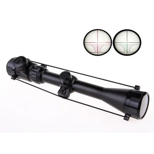 3-9x40 Zoomlu Çıft Işıklı  Tüfeği Dürbünü Montaj Kelepçeli