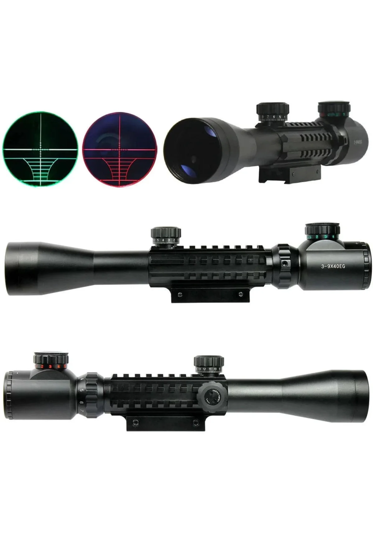 3-9x40 Zoomlu Keskin Nişancı Dürbünü Kızaklı ( Lisinya )