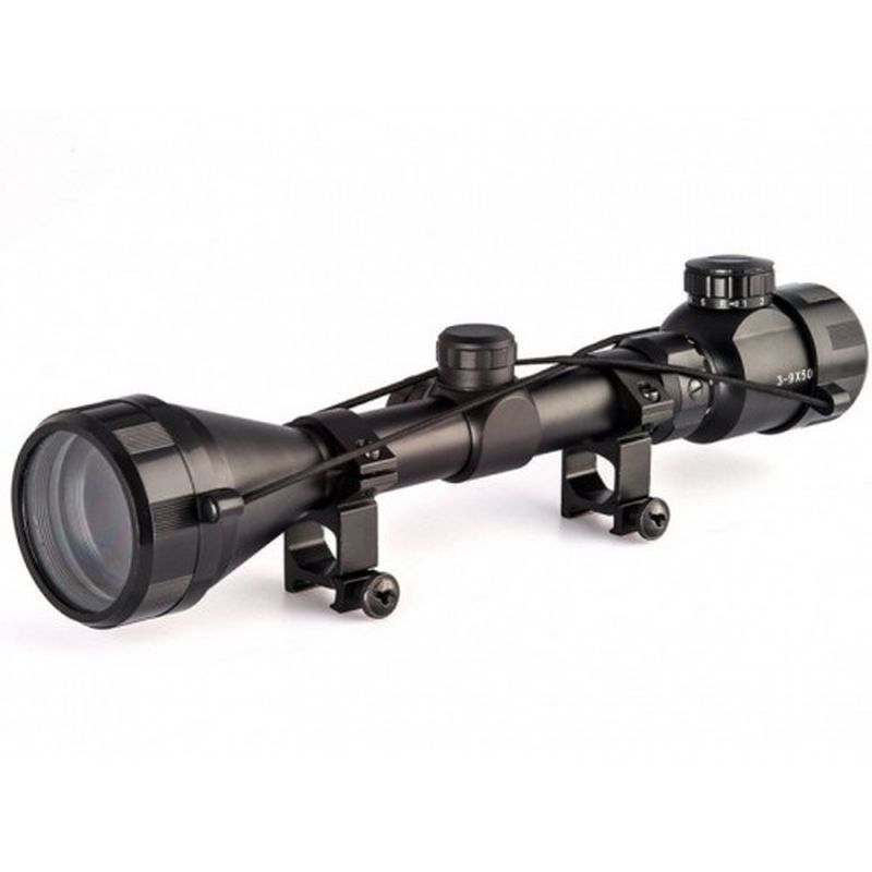 3-9X50 Nikula Zoomlu Keskin Nişancı Dürbünü Kırmızı Yeşil İşik T