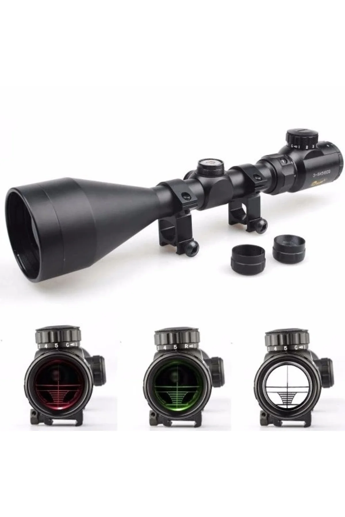 3-9x56eg Dürbünü Çift Işık Kırmızı,yeşil Kaynaklı Zoomlu