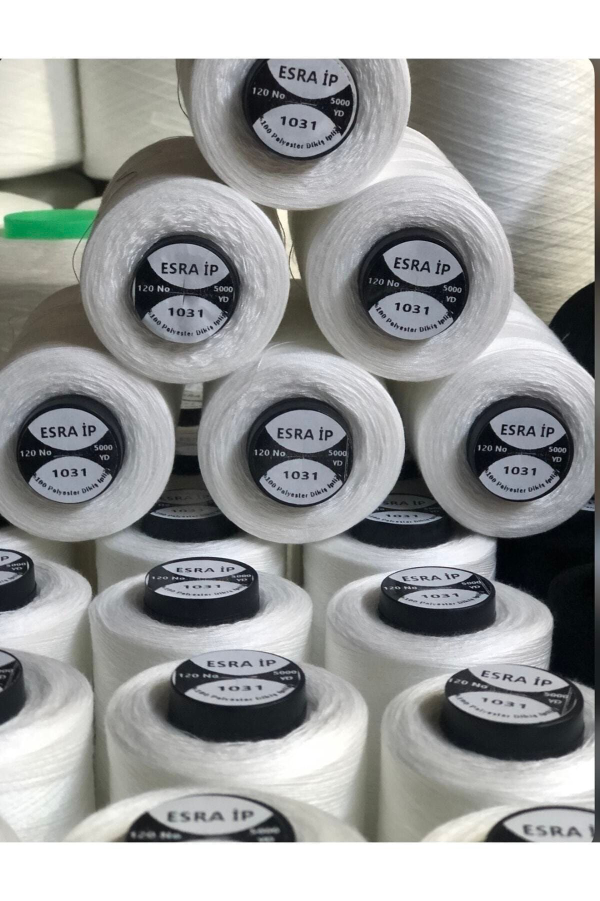 Esra 3 Ad Siyah Ve 3 Ad Beyaz 120 No Dikiş İpliği Siyah Beyaz İp