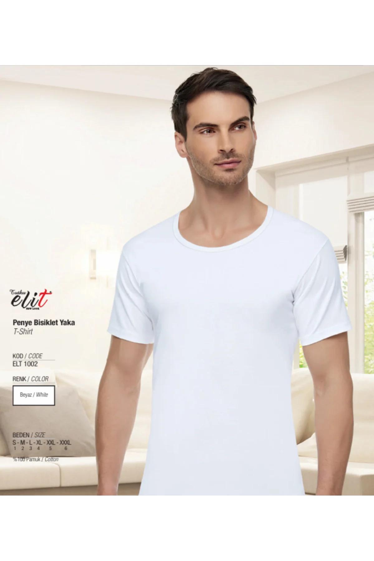 (3 adet) %100 PAMUK TUTKU ELİTE BİSİKLET YAKA FANİLA ATLET
