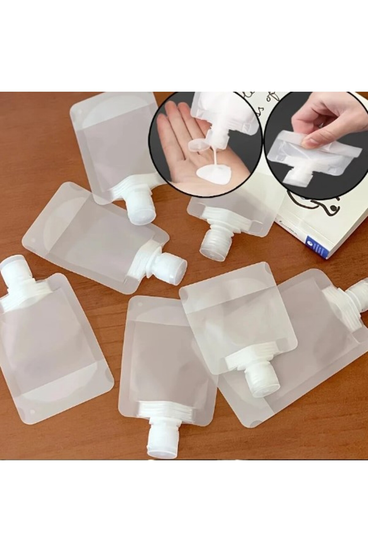 3 Adet 100ml Krem Şampuan Kabı Tekrar Kullanılabilir Set Seyahat 