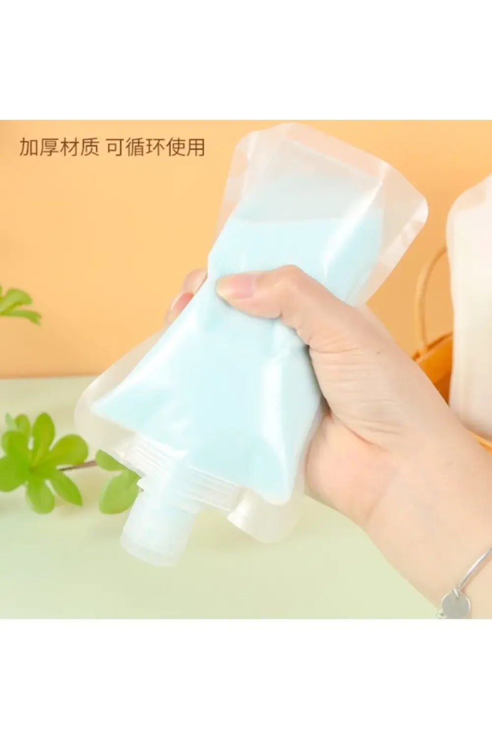 3 Adet 100ml Krem Şampuan Kabı Tekrar Kullanılabilir Set Seyahat