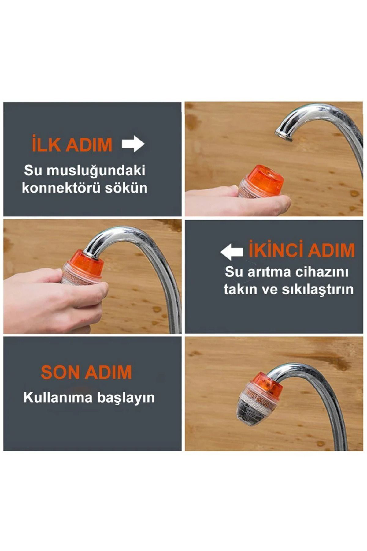 3 ADET 5 KATMANLI AKTİF KARBON SU ARITMA APARATI-SU ARITMA FİLTRE