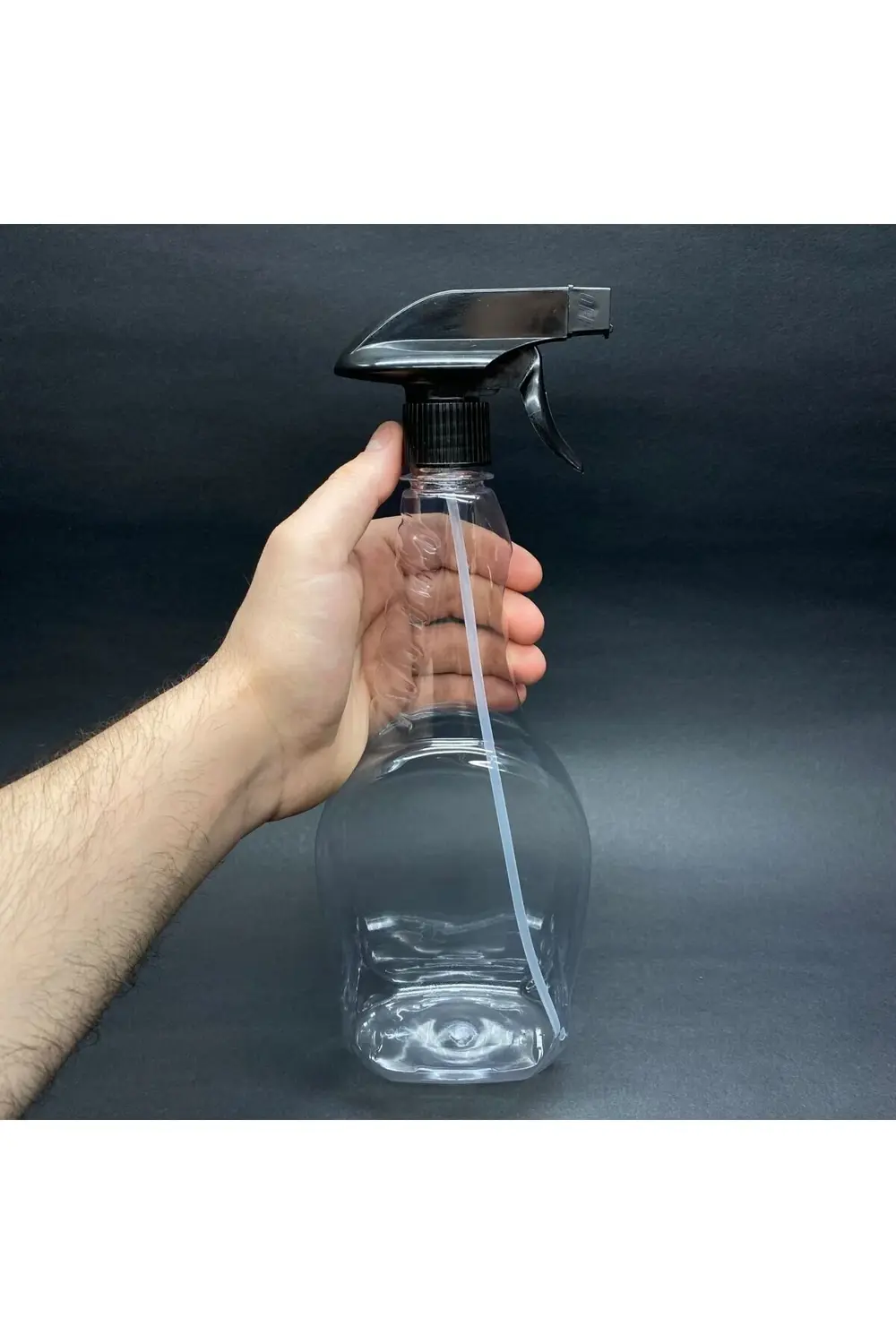 3 ADET 750 CC ŞEFFAF PET ŞİŞE - SİYAH KÖPÜK YAPICI TETİK SPREYLİ