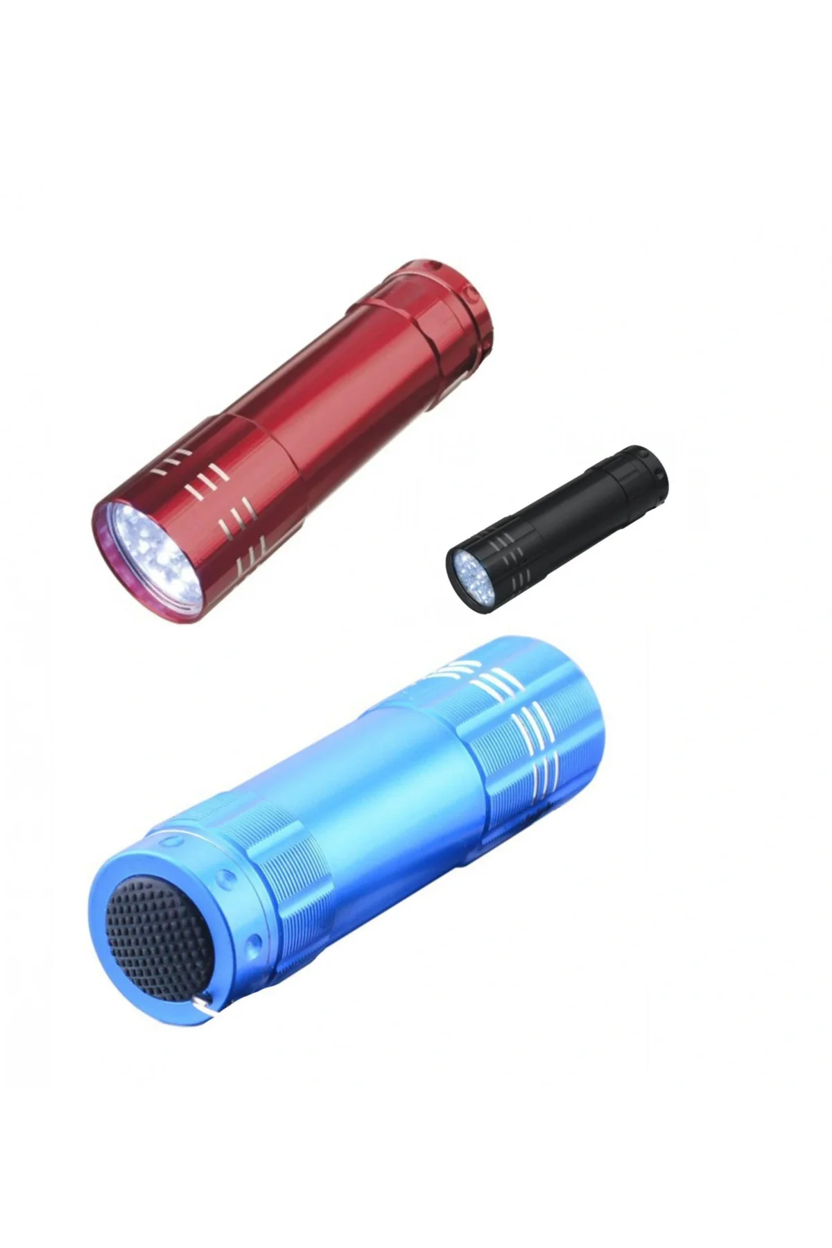 3 Adet 9 Ledli Metal Mini El Fener