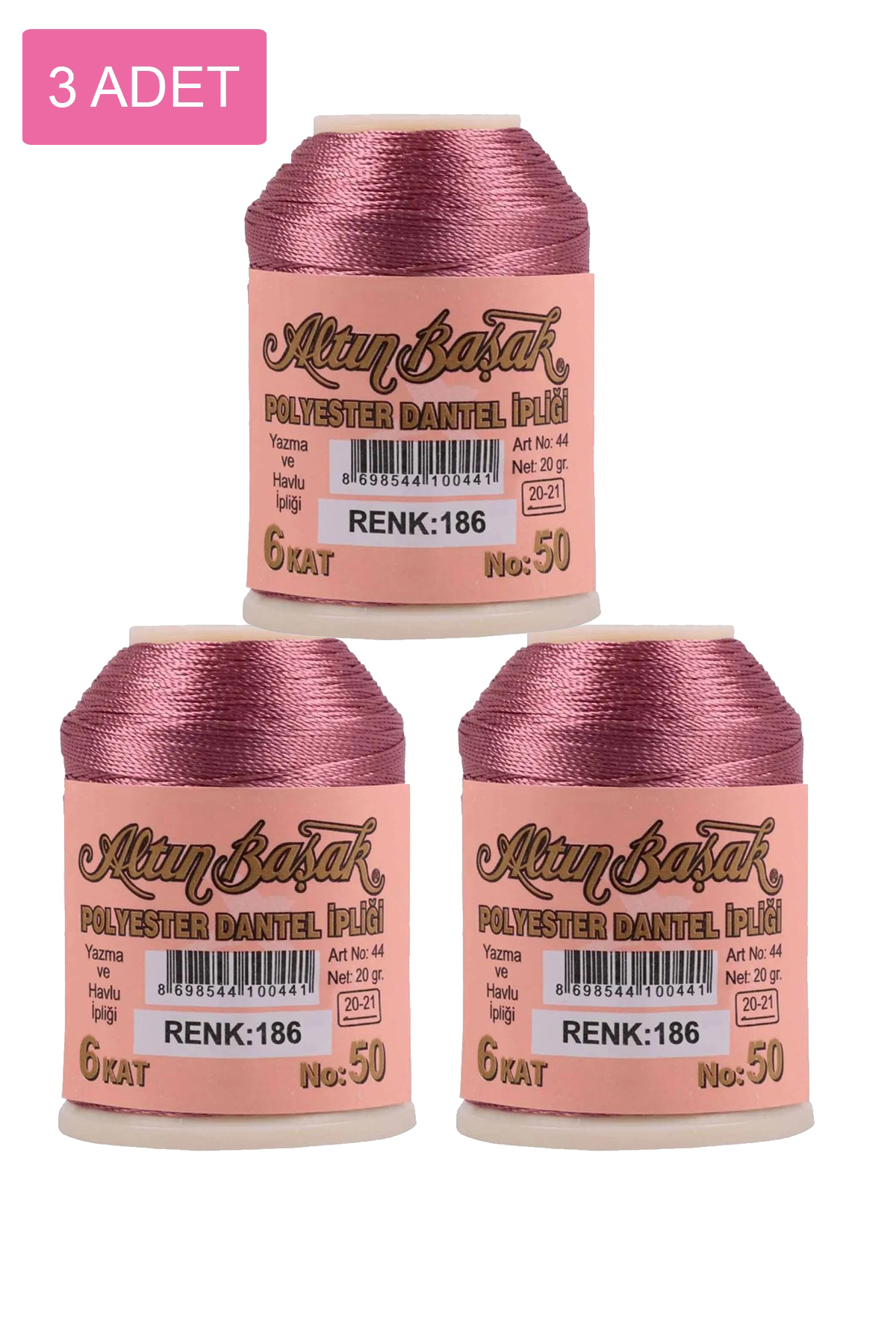 3 Adet Altınbaşak Oya ve Dantel İpi 20 gr - No: 186 Fiyatı, Yorumları ve Özellikleri