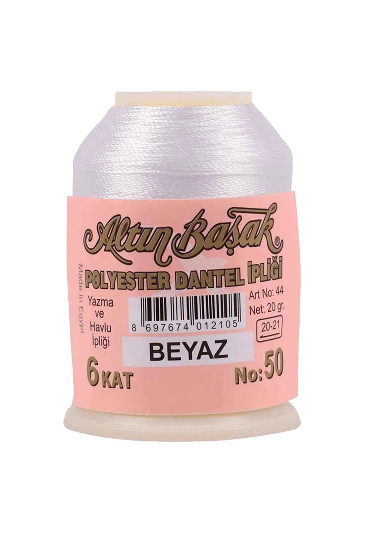 3 Adet Altınbaşak Oya ve Dantel İpi 20 gr - No: BEYAZ