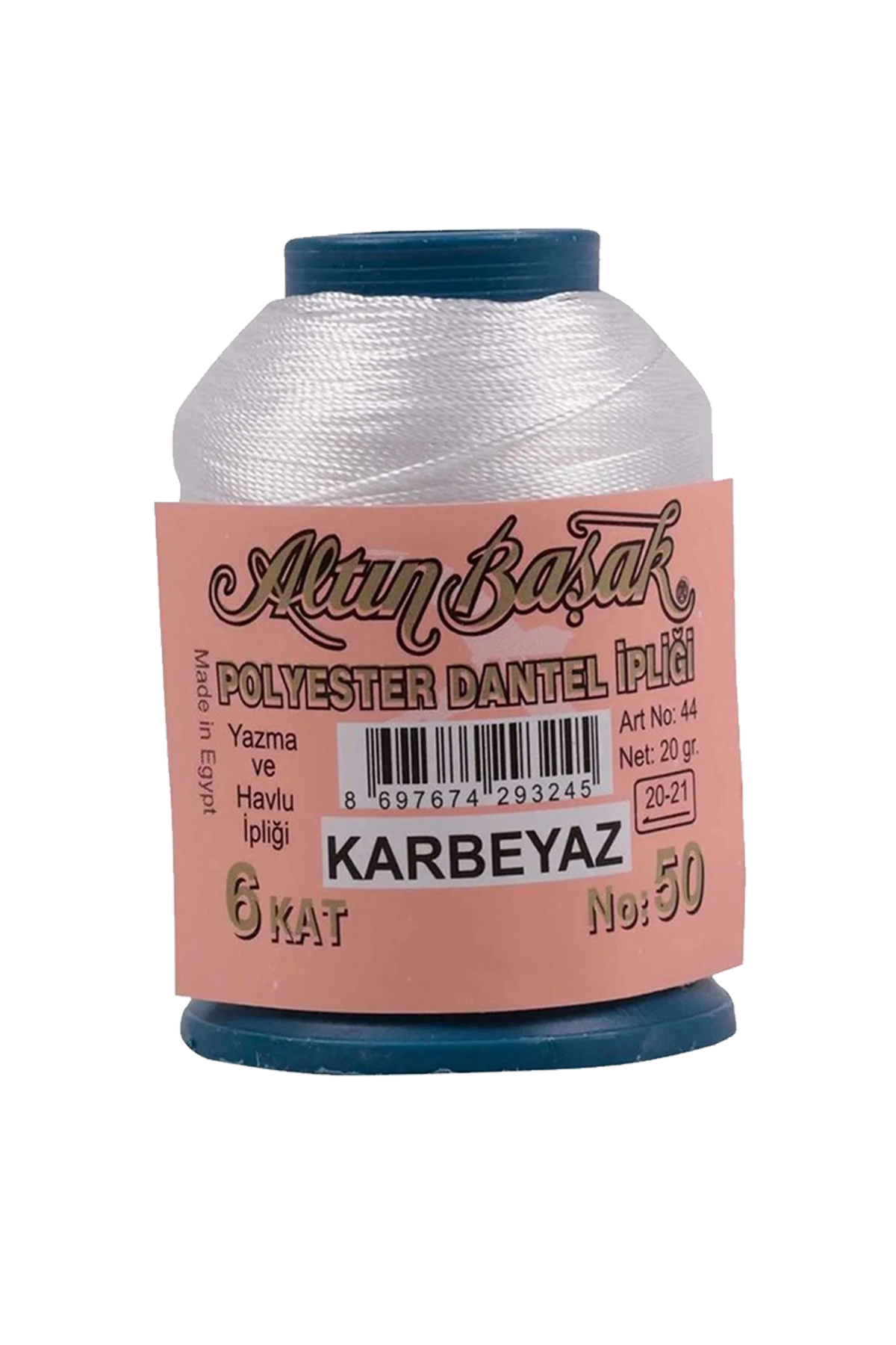 3 Adet Altınbaşak Oya ve Dantel İpi 20 gr - No: K.BEYAZ