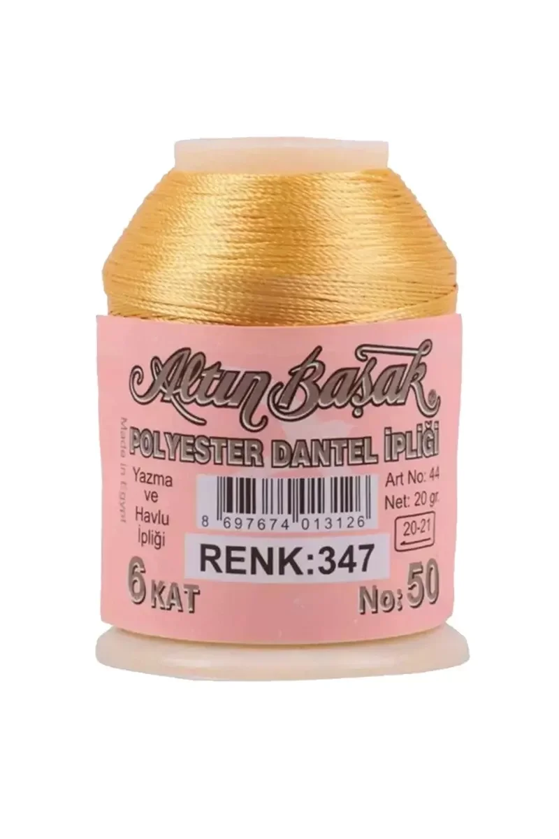 3 Adet Altınbaşak Oya ve Dantel İpi 20 gr - Royaleks - No: 347
