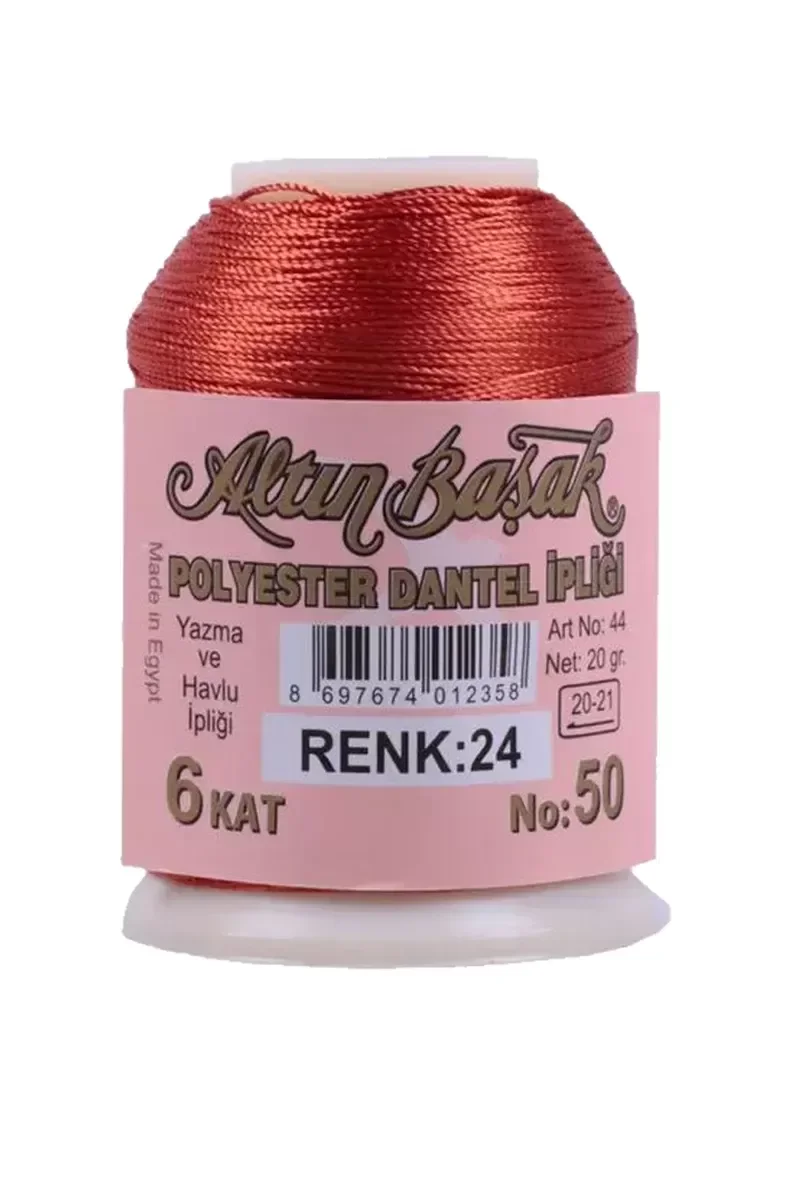 3 Adet Altınbaşak Oya ve Dantel İpi 20 gr - Royaleks - No: 024 - 