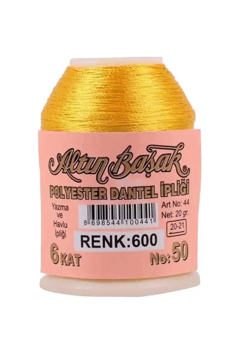 3 Adet Altınbaşak Oya ve Dantel İpi 20 gr - Royaleks - No: 600 - 